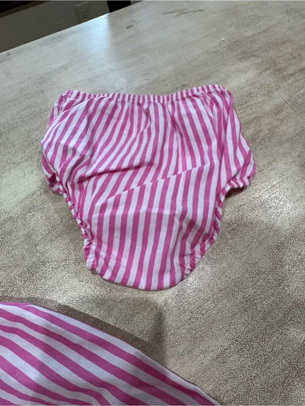 Ralph Lauren 2-Piece Pink White Striped Dress & Bloomers Set 18M Cotton Logo